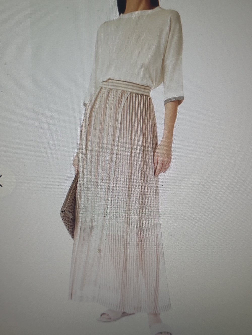 Brunello Cucinelli Pleated Maxi Skirt in Taupe - Picture 8 of 8